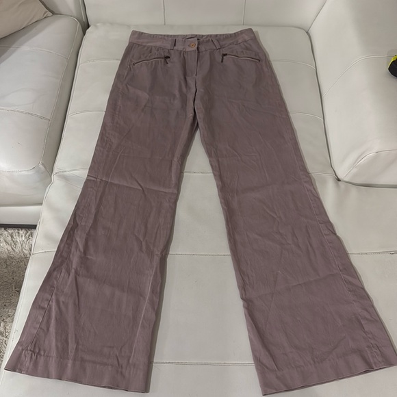 Tara Jarmon cotton trouser in Mauve bootcut size 40 / 8 - Picture 1 of 7